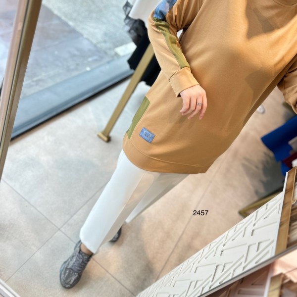 2457 Panch Detaylı Spor Tunik - Görsel 8