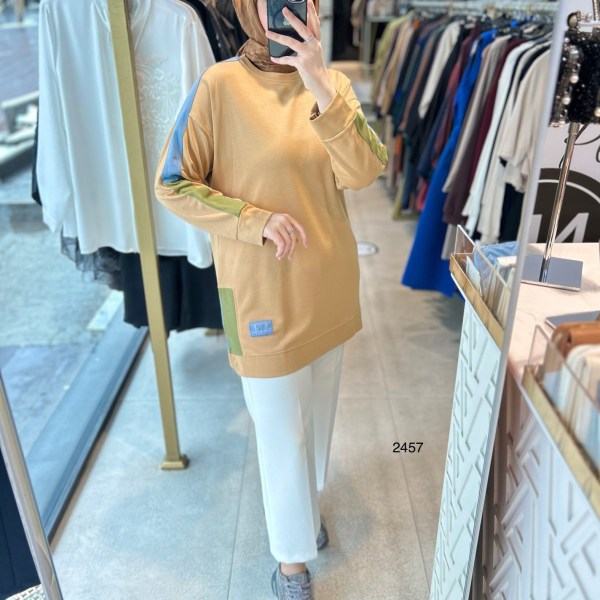 2457 Panch Detaylı Spor Tunik - Görsel 15