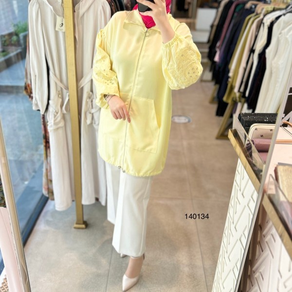 140134 KOLU GÜPÜR DETAYLI TAŞLI FERMUARLI BÜZGÜLÜ KAP - Görsel 11