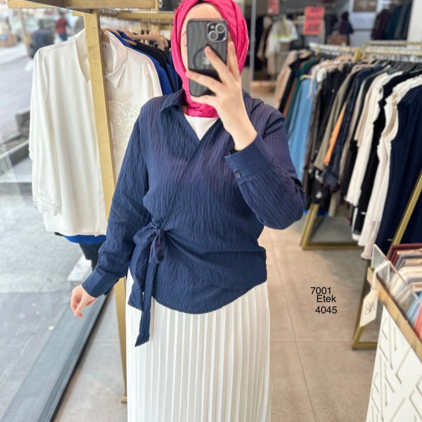 7001 Bel Detaylı Gömlek - Görsel 2