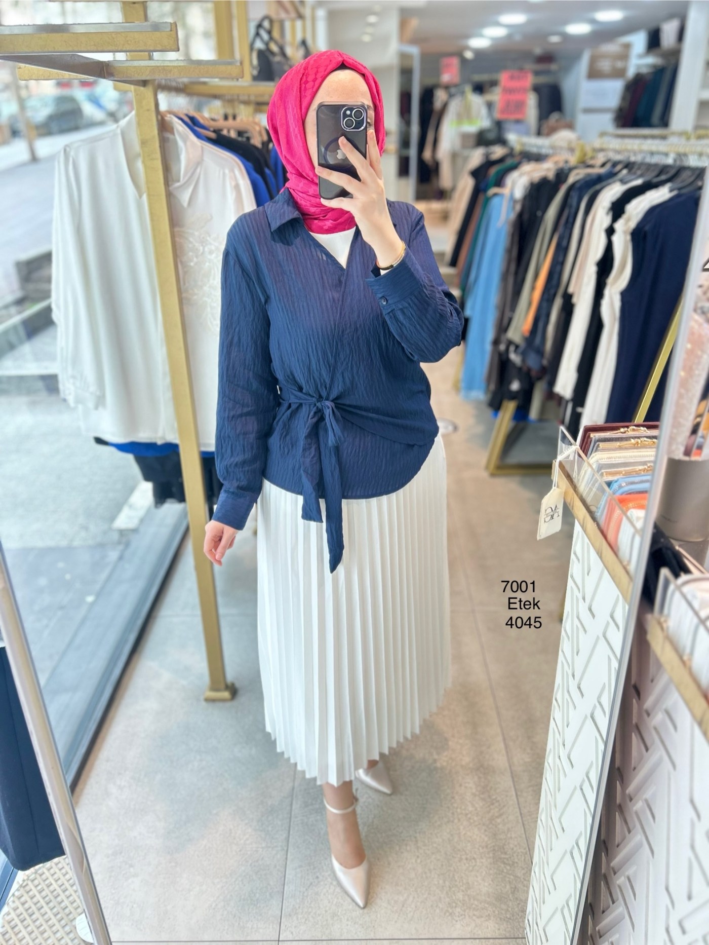 7001 Bel Detaylı Gömlek