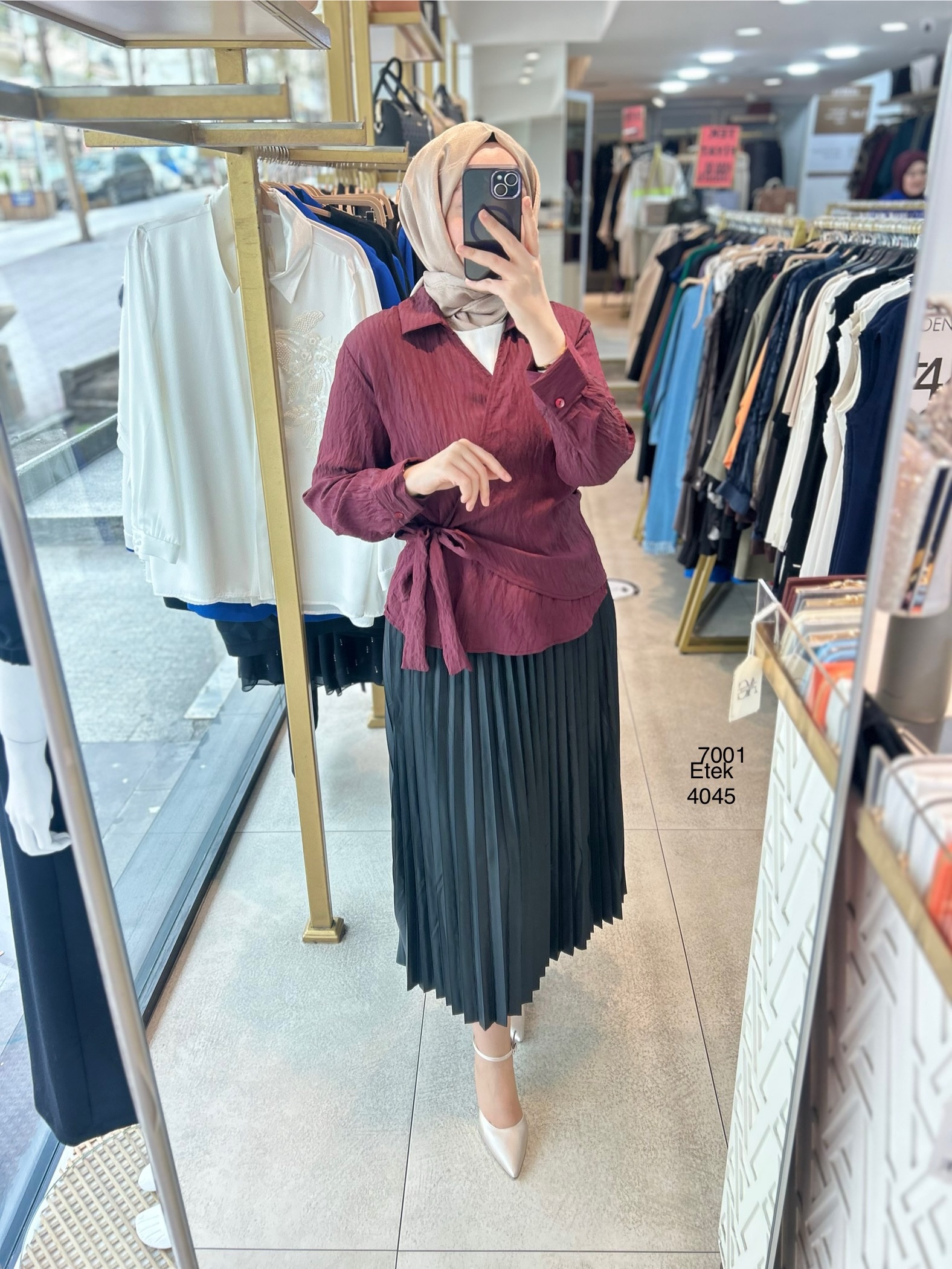 7001 Bel Detaylı Gömlek - Görsel 12