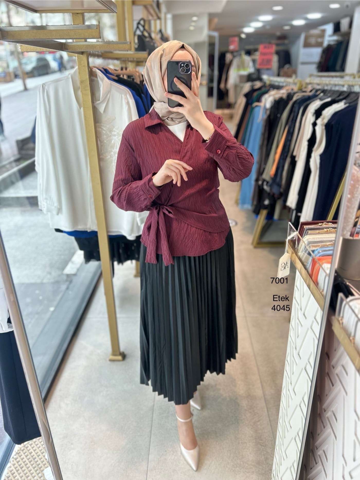 7001 Bel Detaylı Gömlek