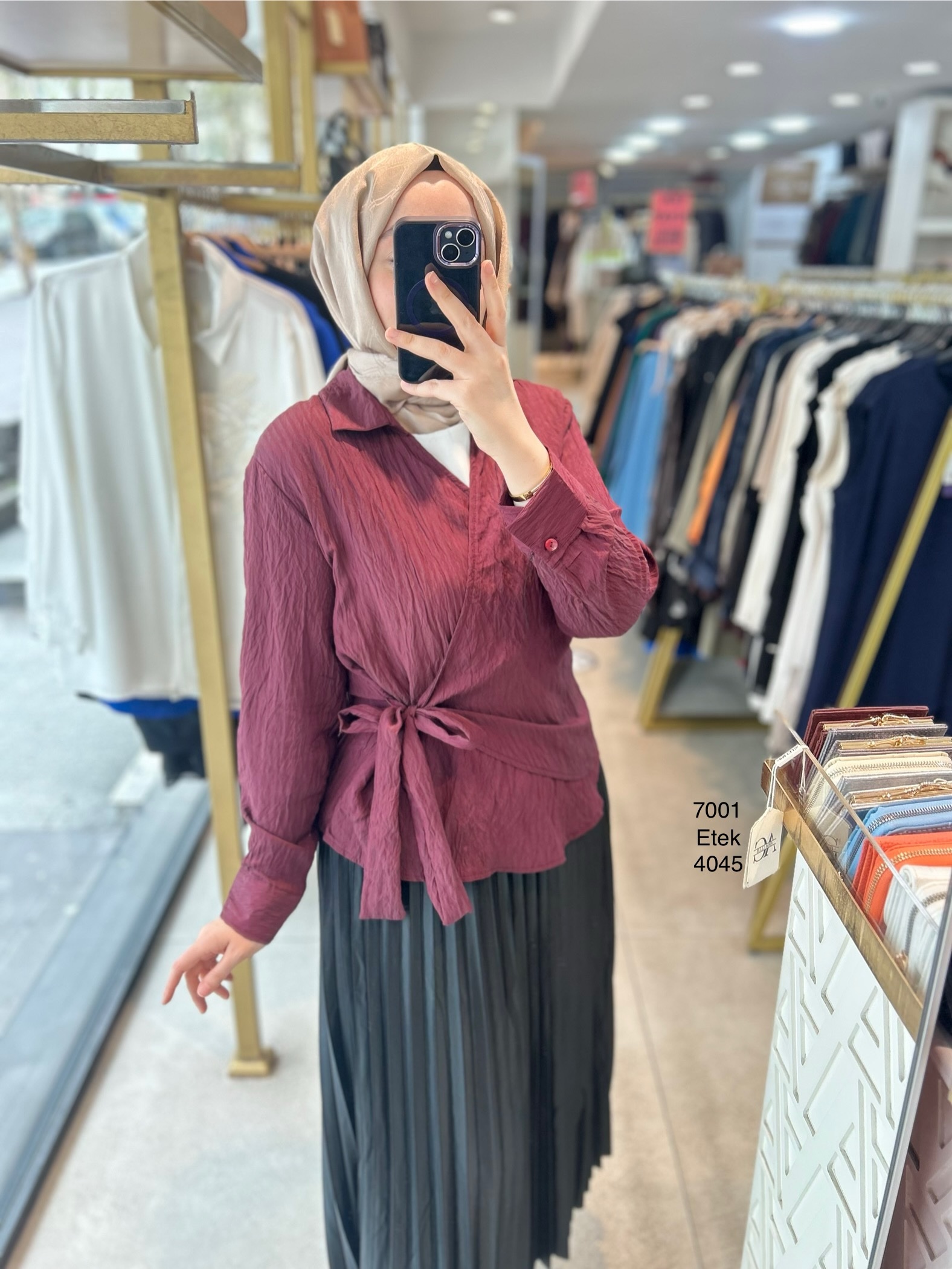 7001 Bel Detaylı Gömlek - Görsel 7