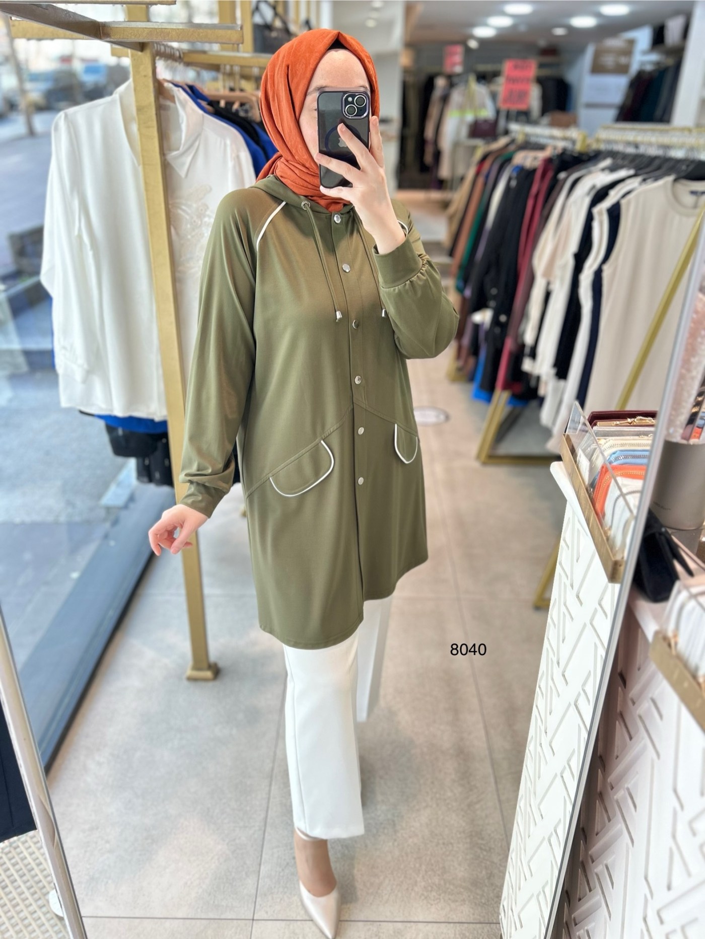 Cep Detaylı Spor Tunik 8040