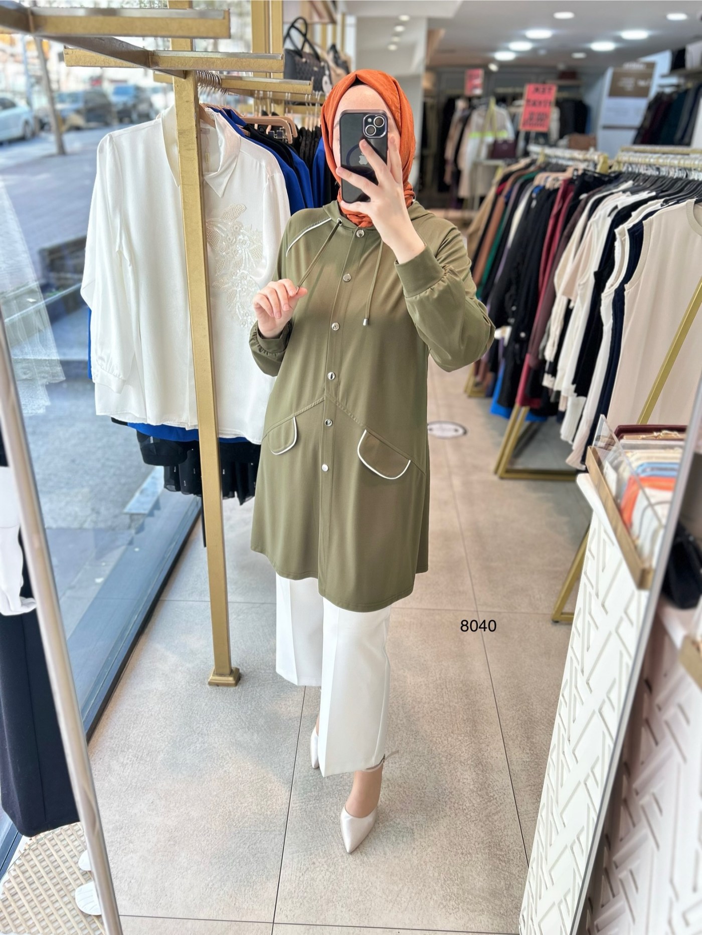 Cep Detaylı Spor Tunik 8040