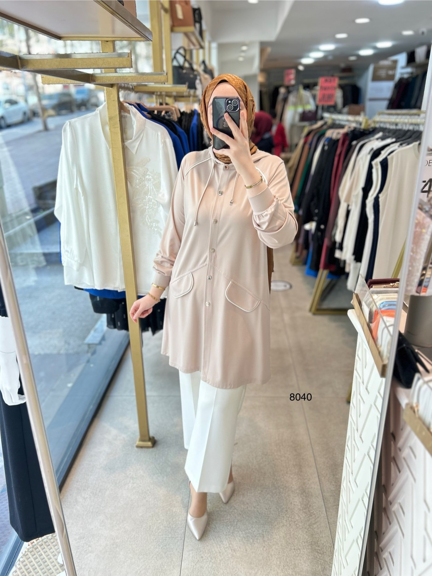 Cep Detaylı Spor Tunik 8040