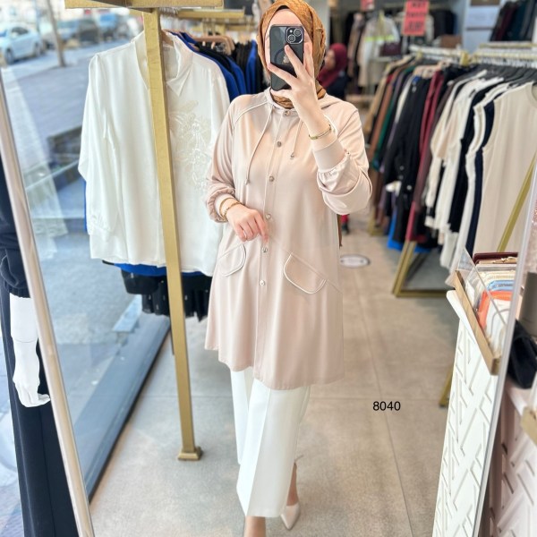 Cep Detaylı Spor Tunik 8040 - Görsel 2