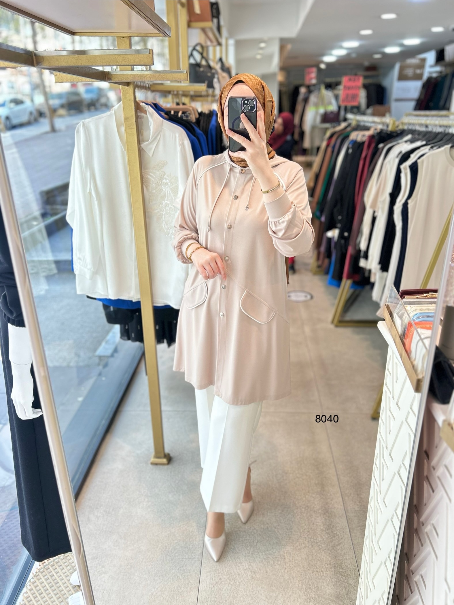 Cep Detaylı Spor Tunik 8040 - Görsel 2