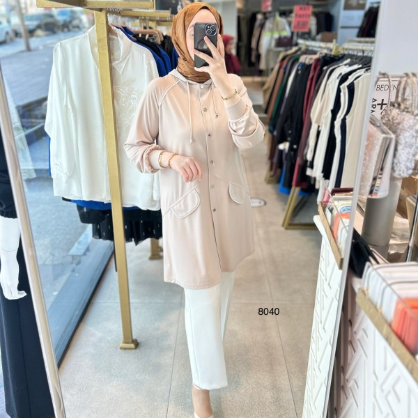 Cep Detaylı Spor Tunik 8040 - Görsel 1