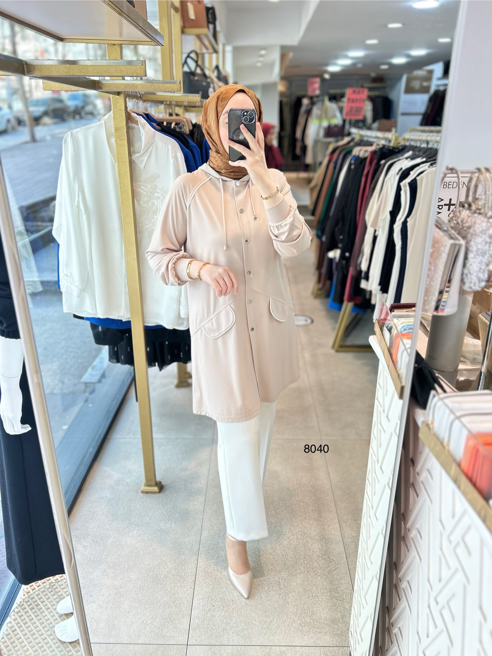 Cep Detaylı Spor Tunik 8040 - Görsel 1