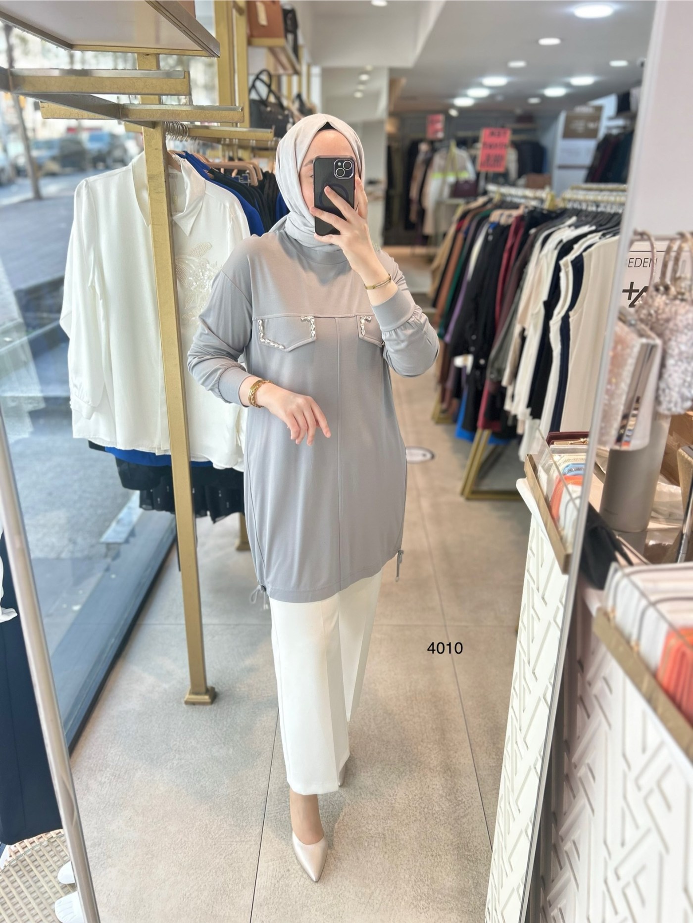 4010 Bambu Kumaş Tunik