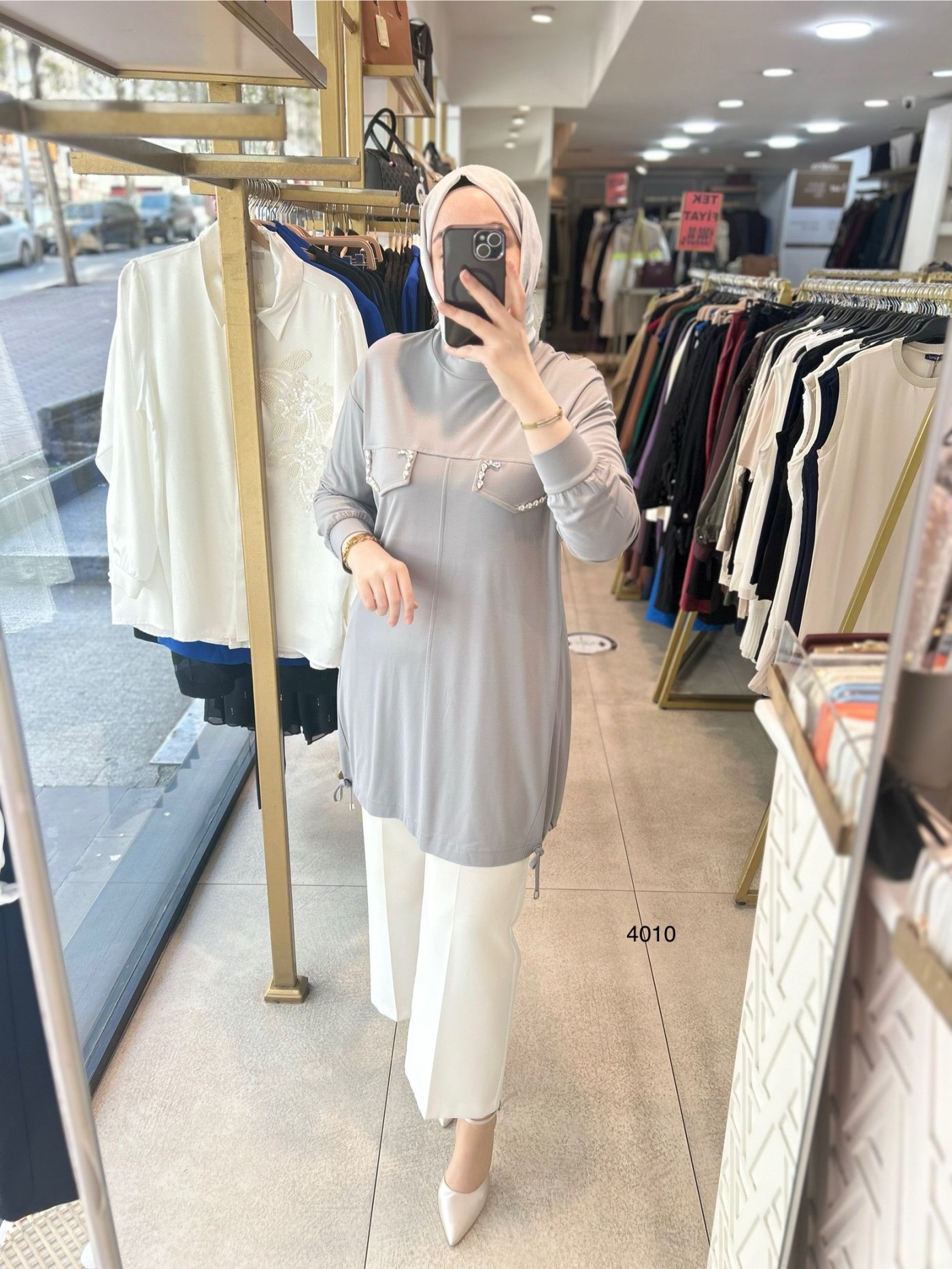 4010 Bambu Kumaş Tunik
