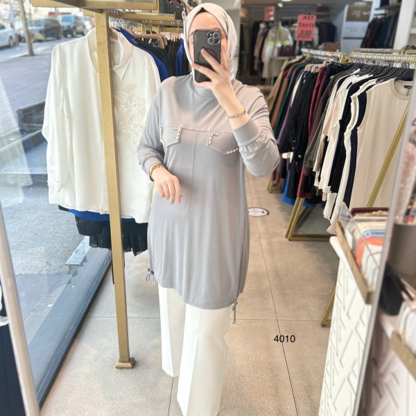 4010 Bambu Kumaş Tunik - Görsel 6