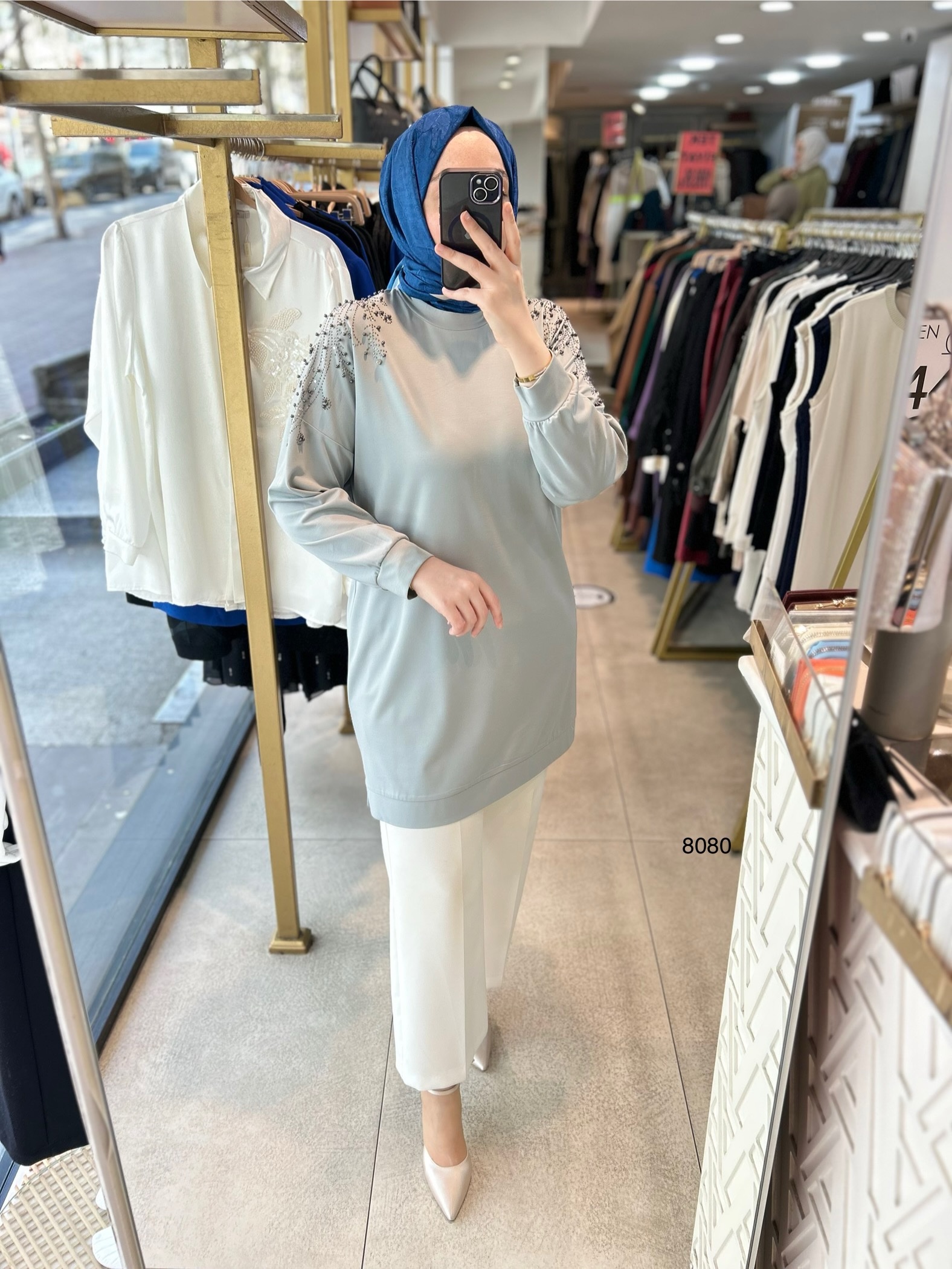 8080 Taşlı Tunik - Görsel 3