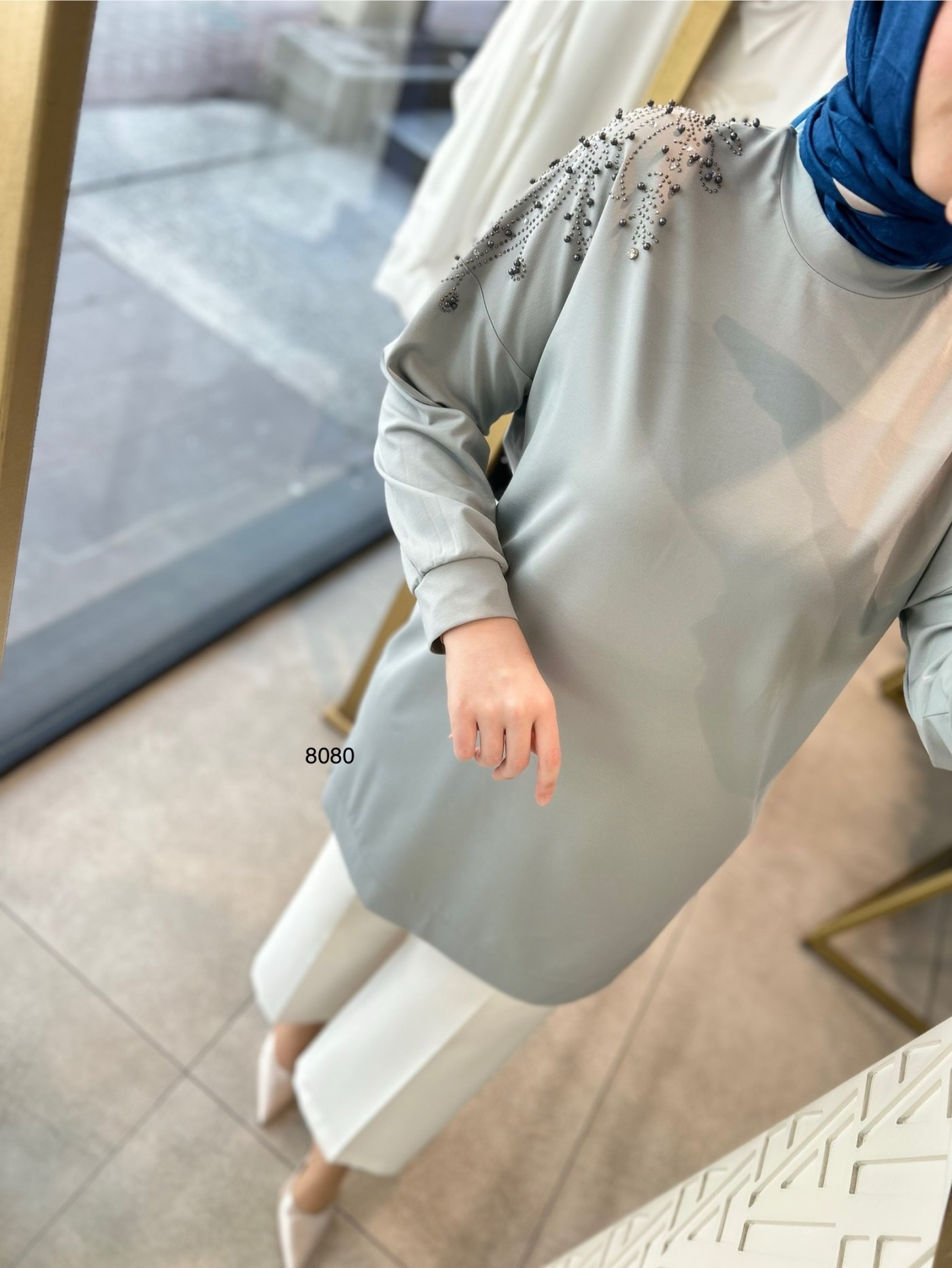 8080 Taşlı Tunik
