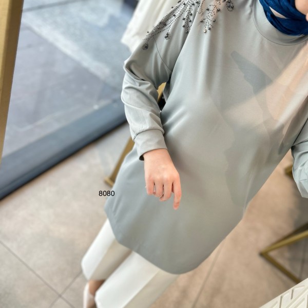 8080 Taşlı Tunik - Görsel 2