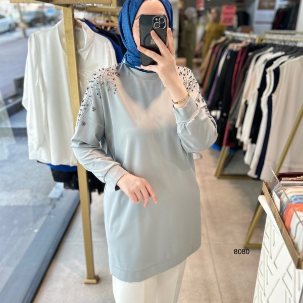 8080 Taşlı Tunik - Görsel 1