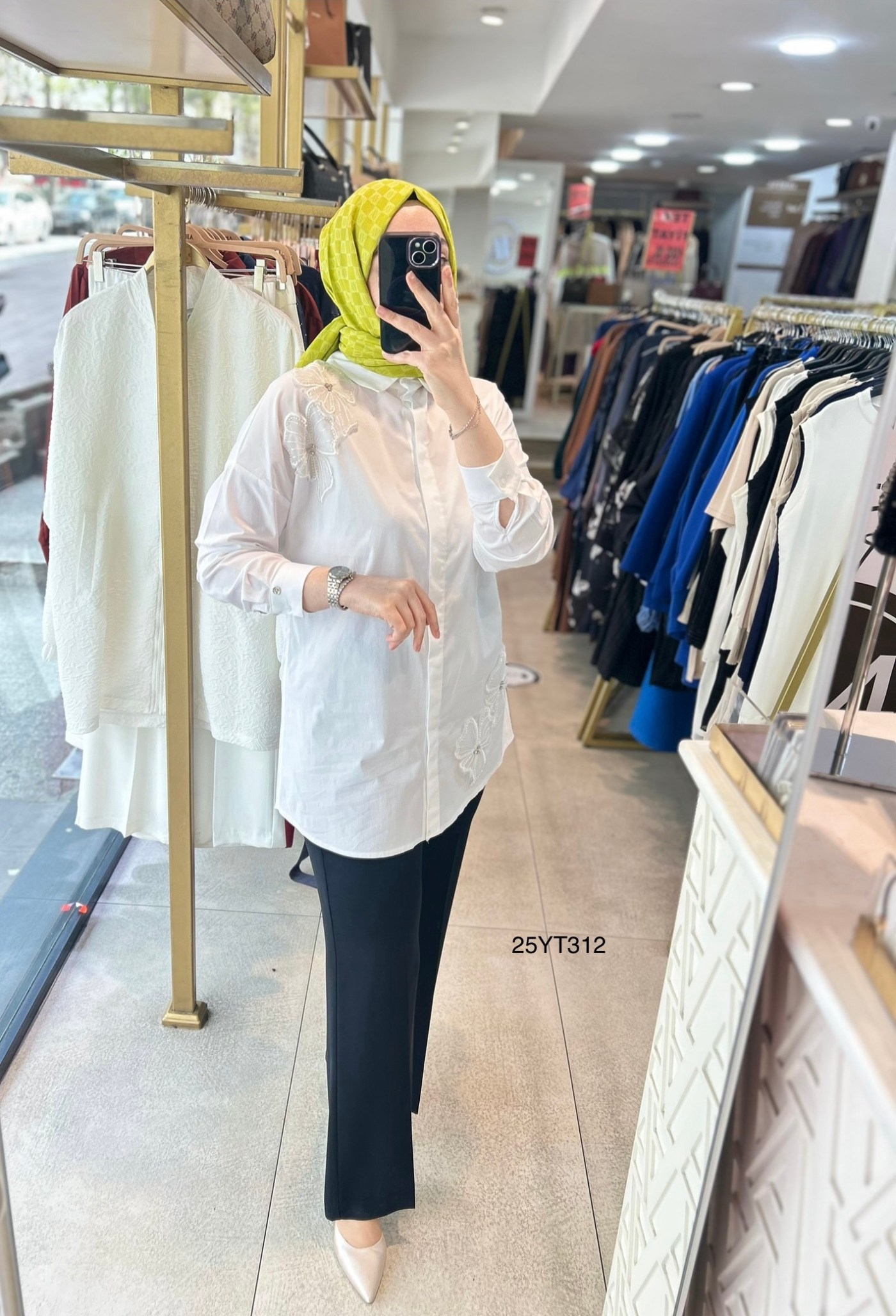 Armine Trend 25YT312 Çiçek Detaylı Tunik