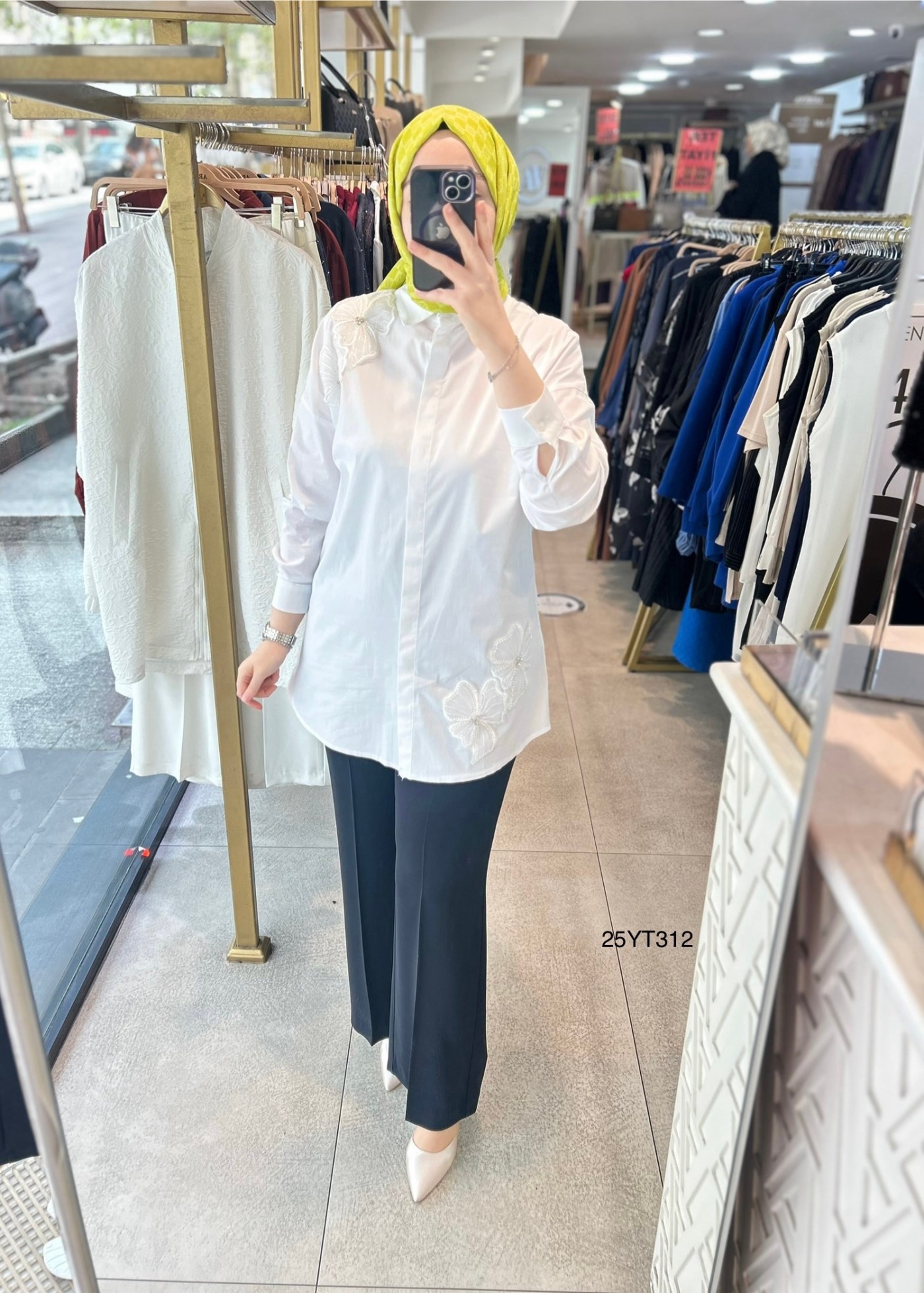 Armine Trend 25YT312 Çiçek Detaylı Tunik