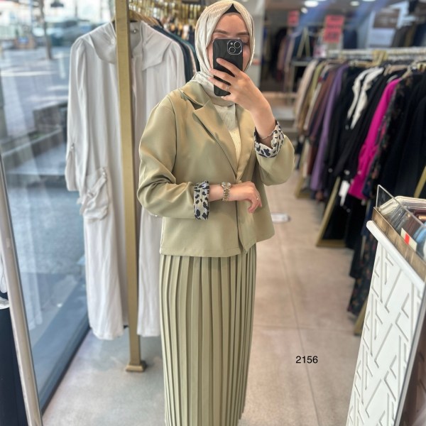 2156 Etek Ceket Takım - Görsel 9