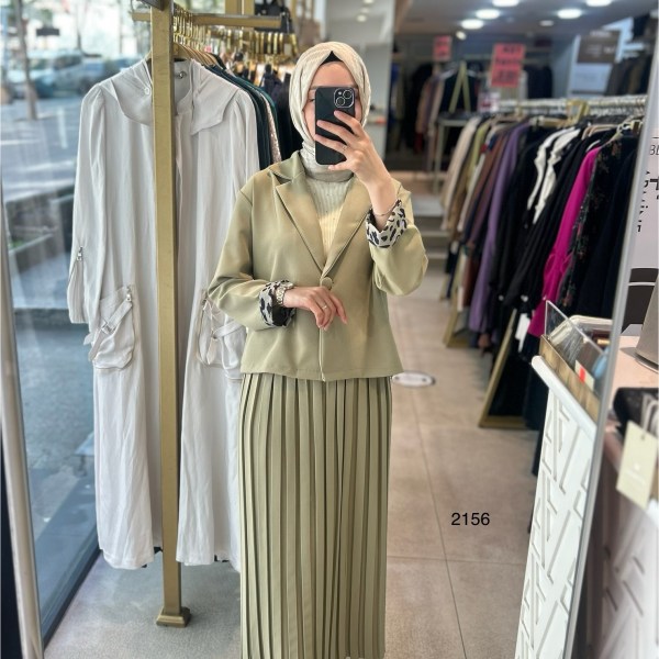 2156 Etek Ceket Takım - Görsel 10