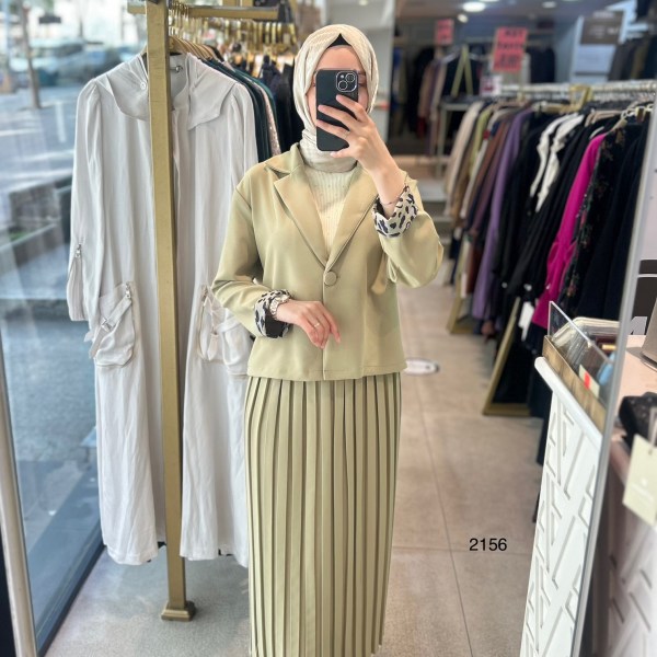 2156 Etek Ceket Takım - Görsel 5