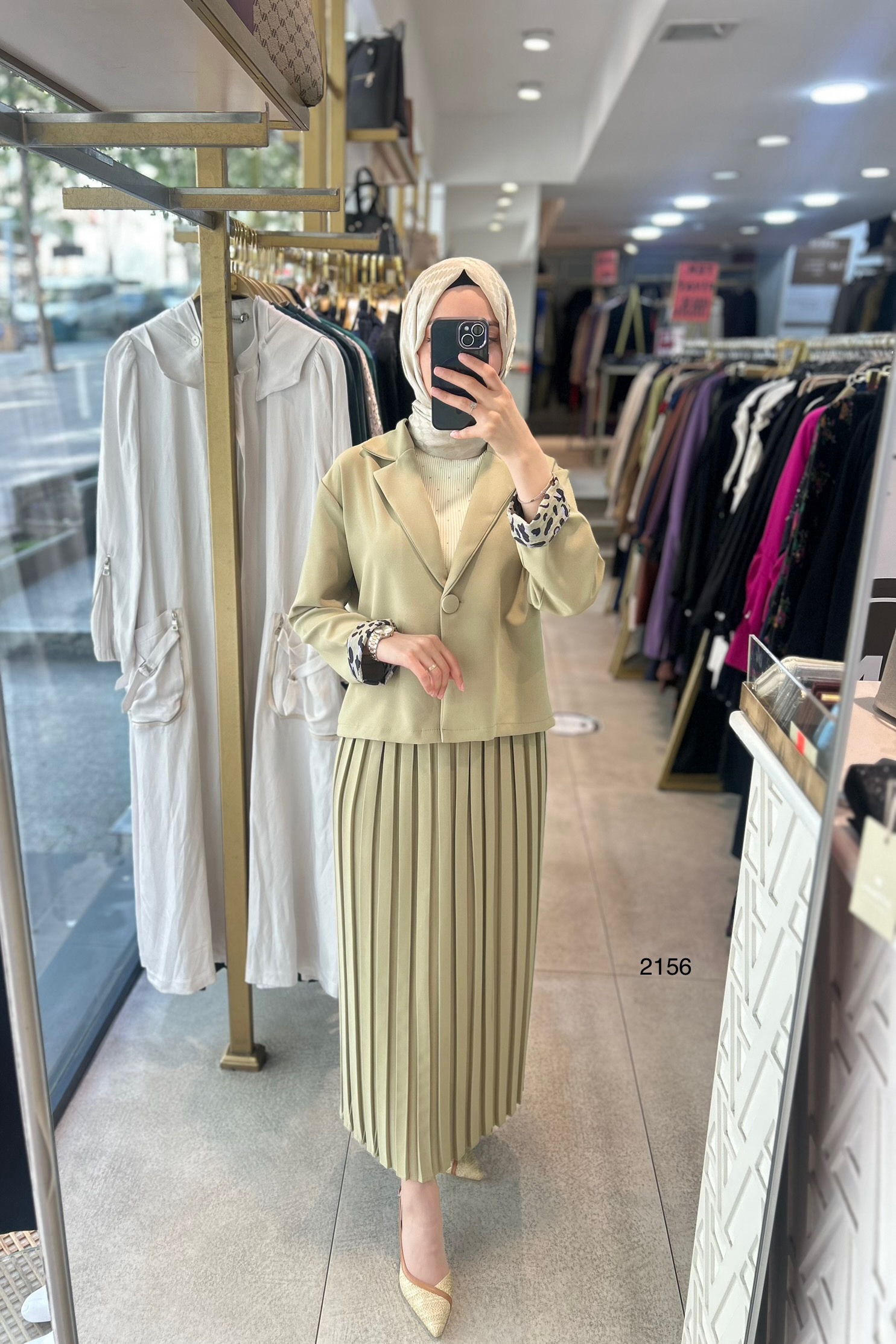 2156 Etek Ceket Takım - Görsel 5