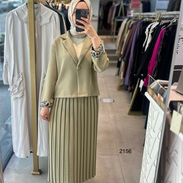 2156 Etek Ceket Takım - Görsel 6