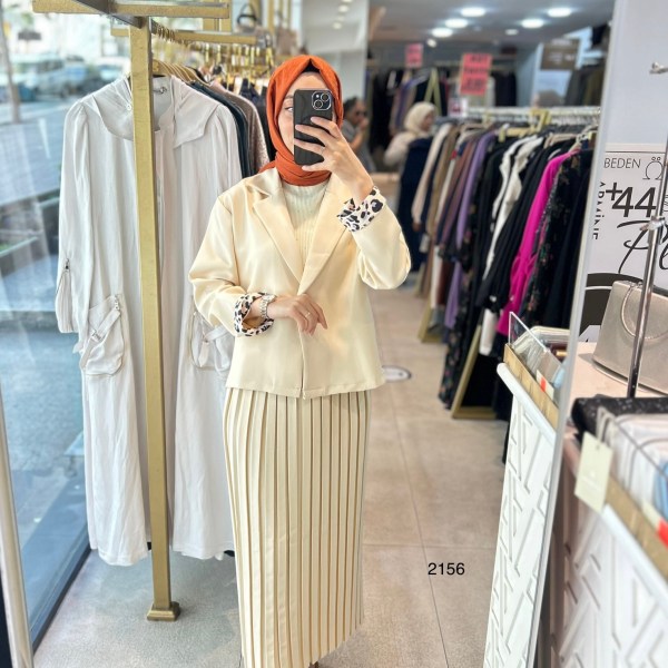 2156 Etek Ceket Takım - Görsel 1