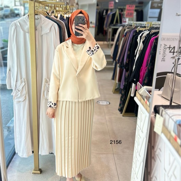 2156 Etek Ceket Takım - Görsel 3