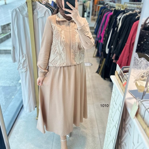 1010 Taş detaylı takım - Görsel 1