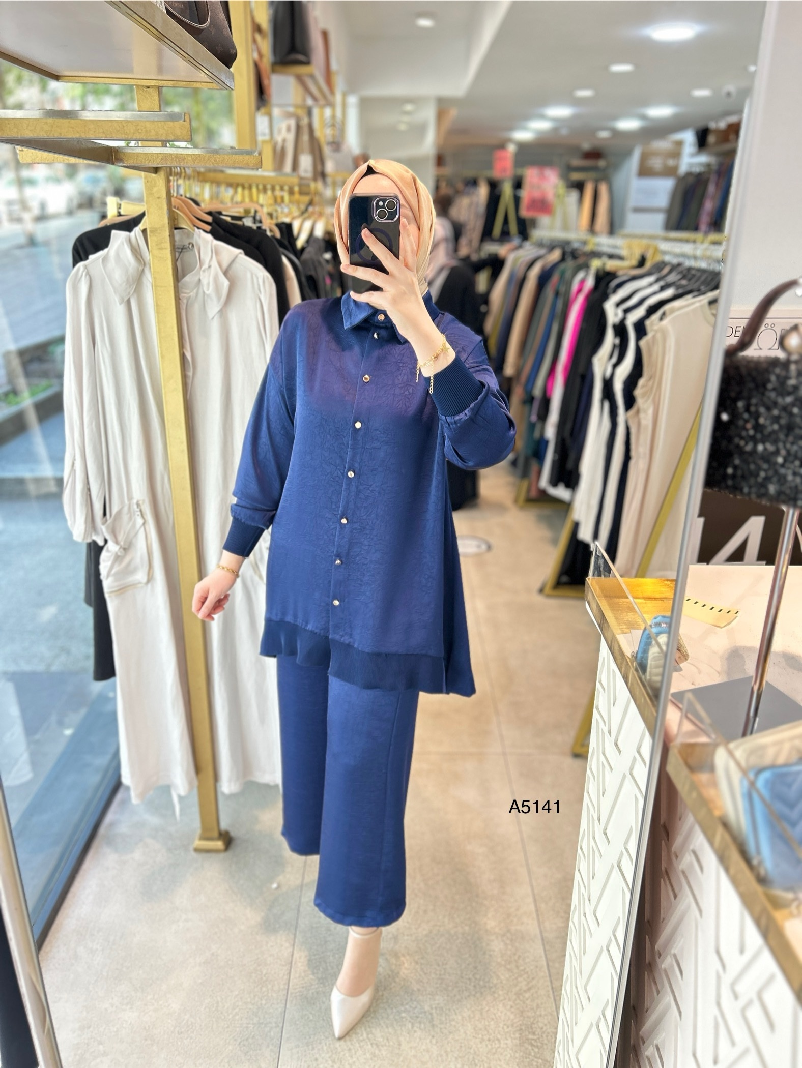 A5141 RİBANA DETAYLI PANTOLONLU TAKIM - Görsel 5