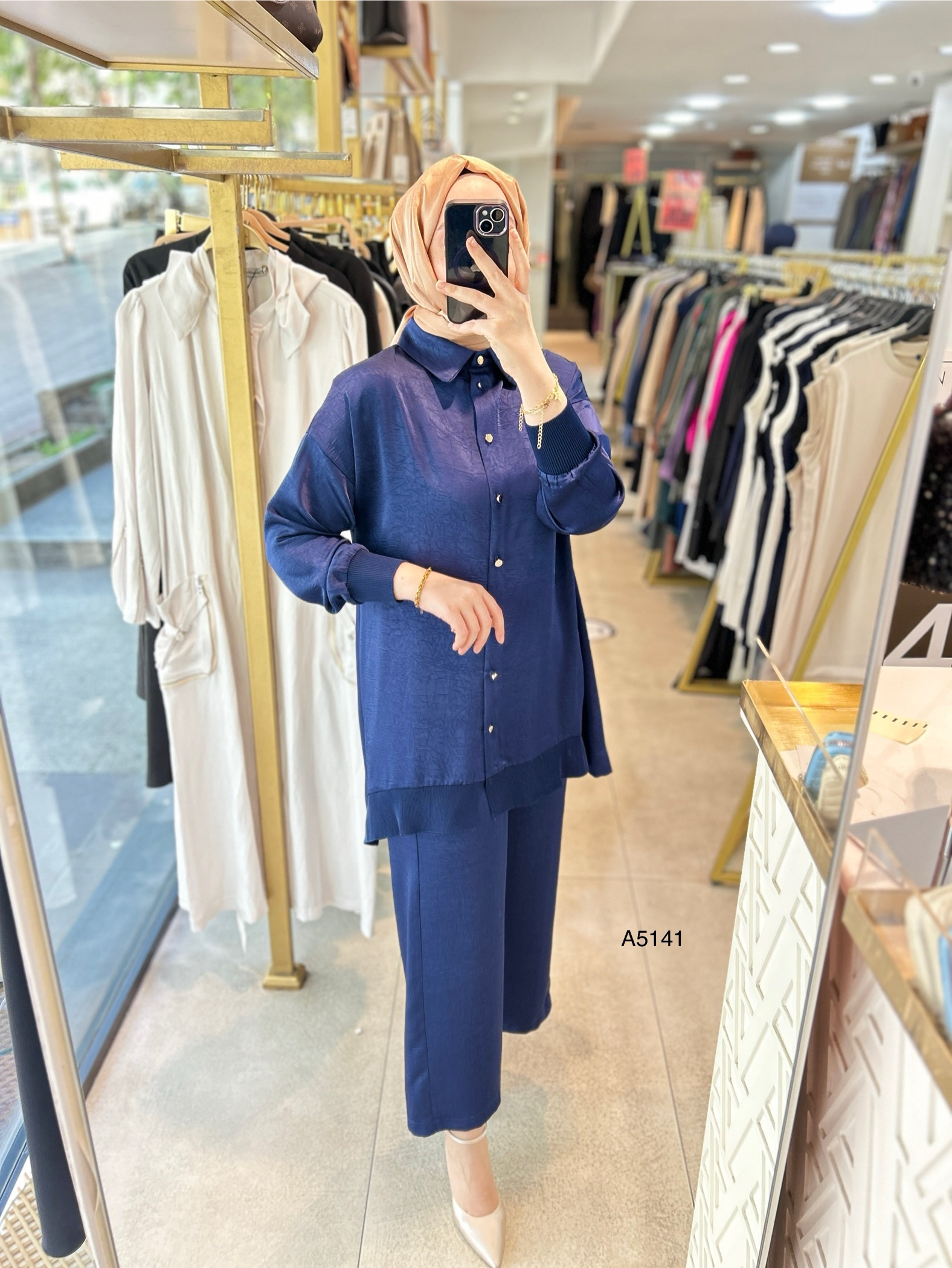 A5141 RİBANA DETAYLI PANTOLONLU TAKIM - Görsel 2