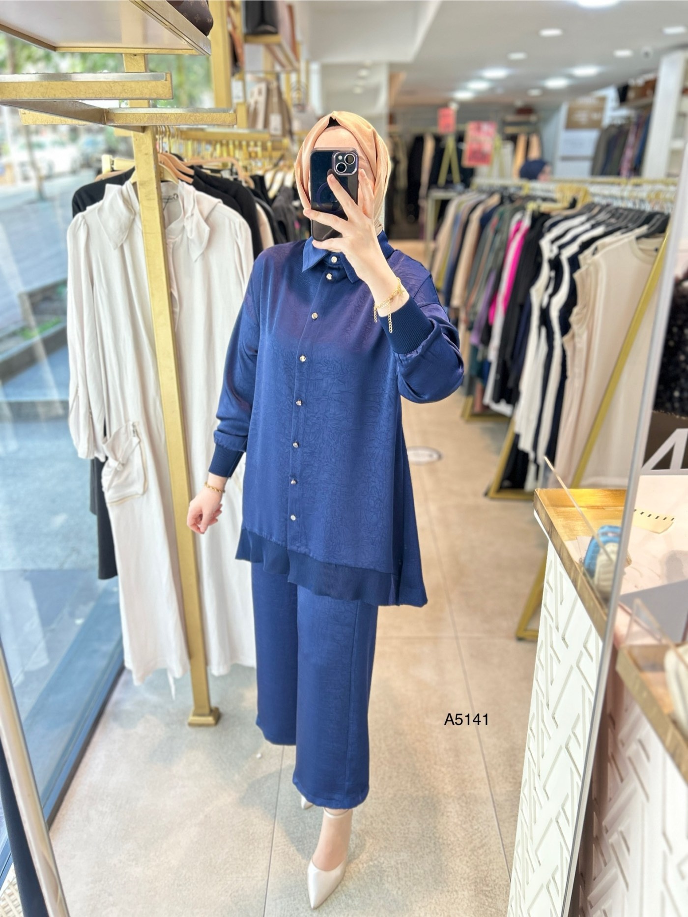 A5141 RİBANA DETAYLI PANTOLONLU TAKIM