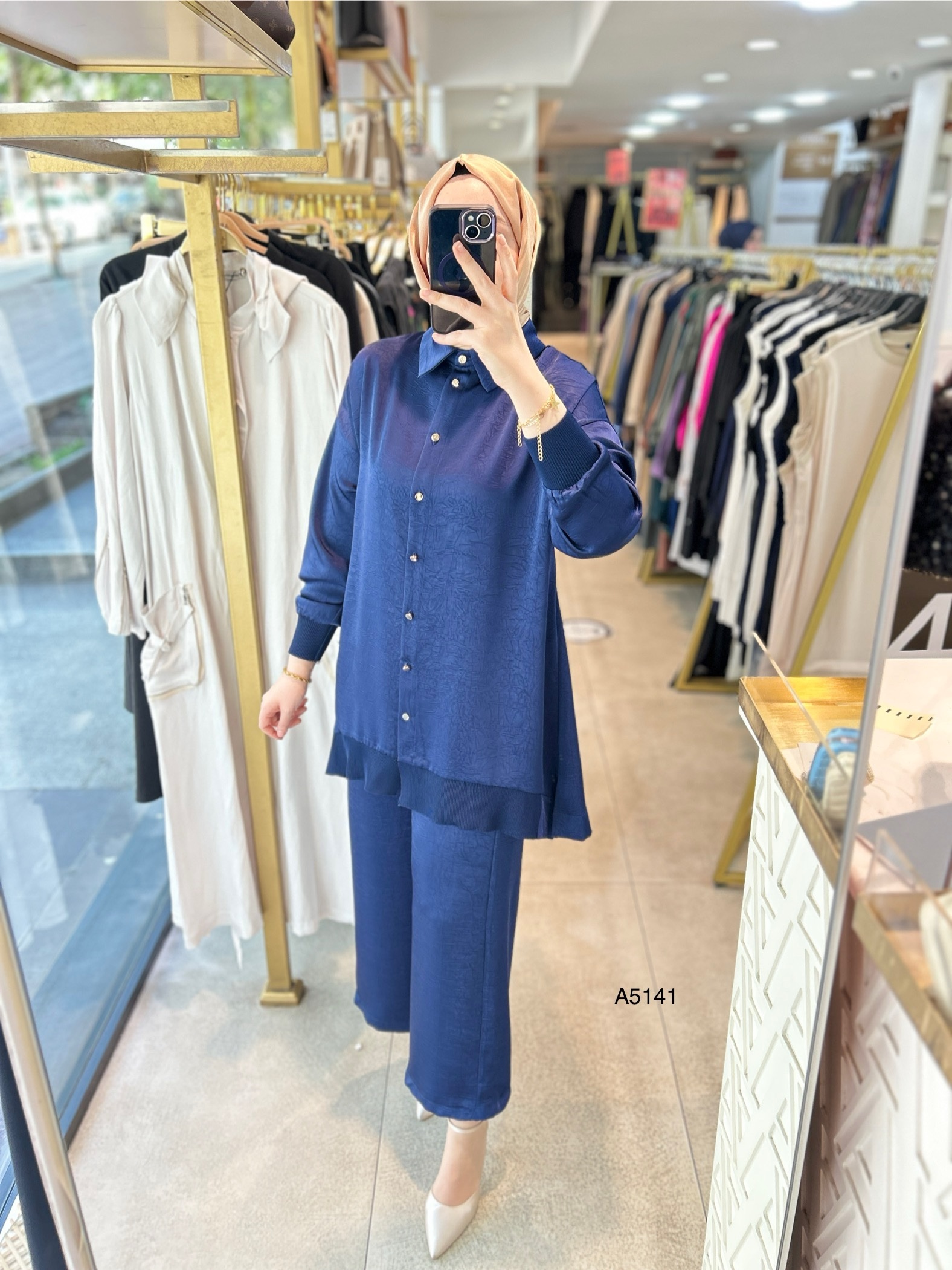 A5141 RİBANA DETAYLI PANTOLONLU TAKIM - Görsel 4