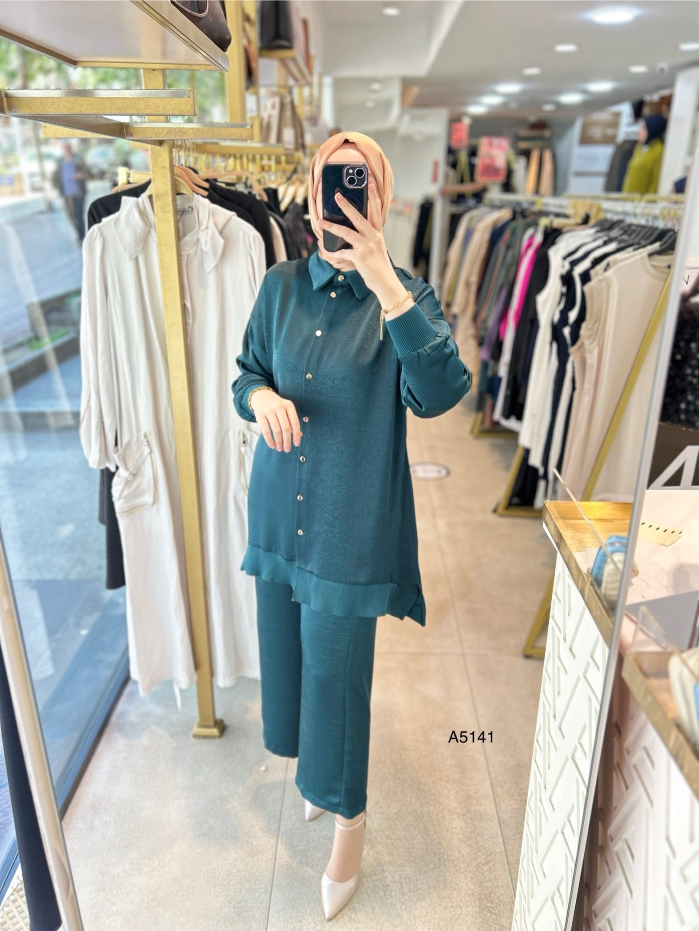 A5141 RİBANA DETAYLI PANTOLONLU TAKIM