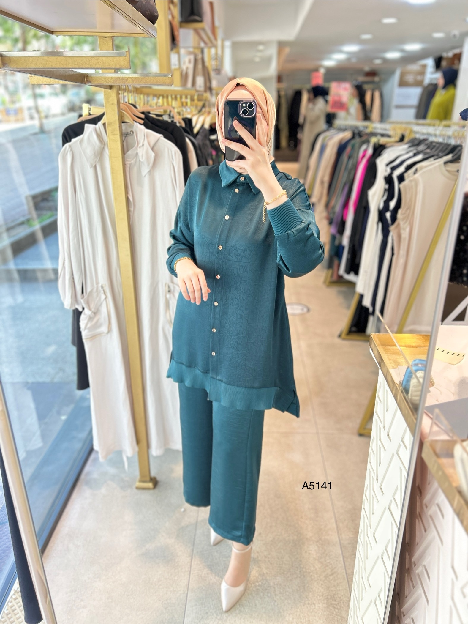 A5141 RİBANA DETAYLI PANTOLONLU TAKIM - Görsel 7