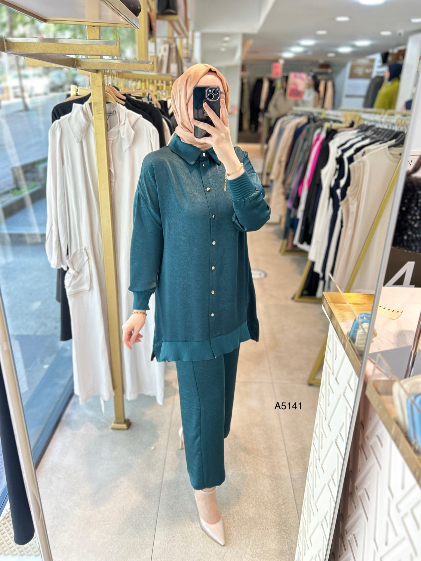 A5141 RİBANA DETAYLI PANTOLONLU TAKIM