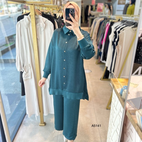 A5141 RİBANA DETAYLI PANTOLONLU TAKIM - Görsel 20