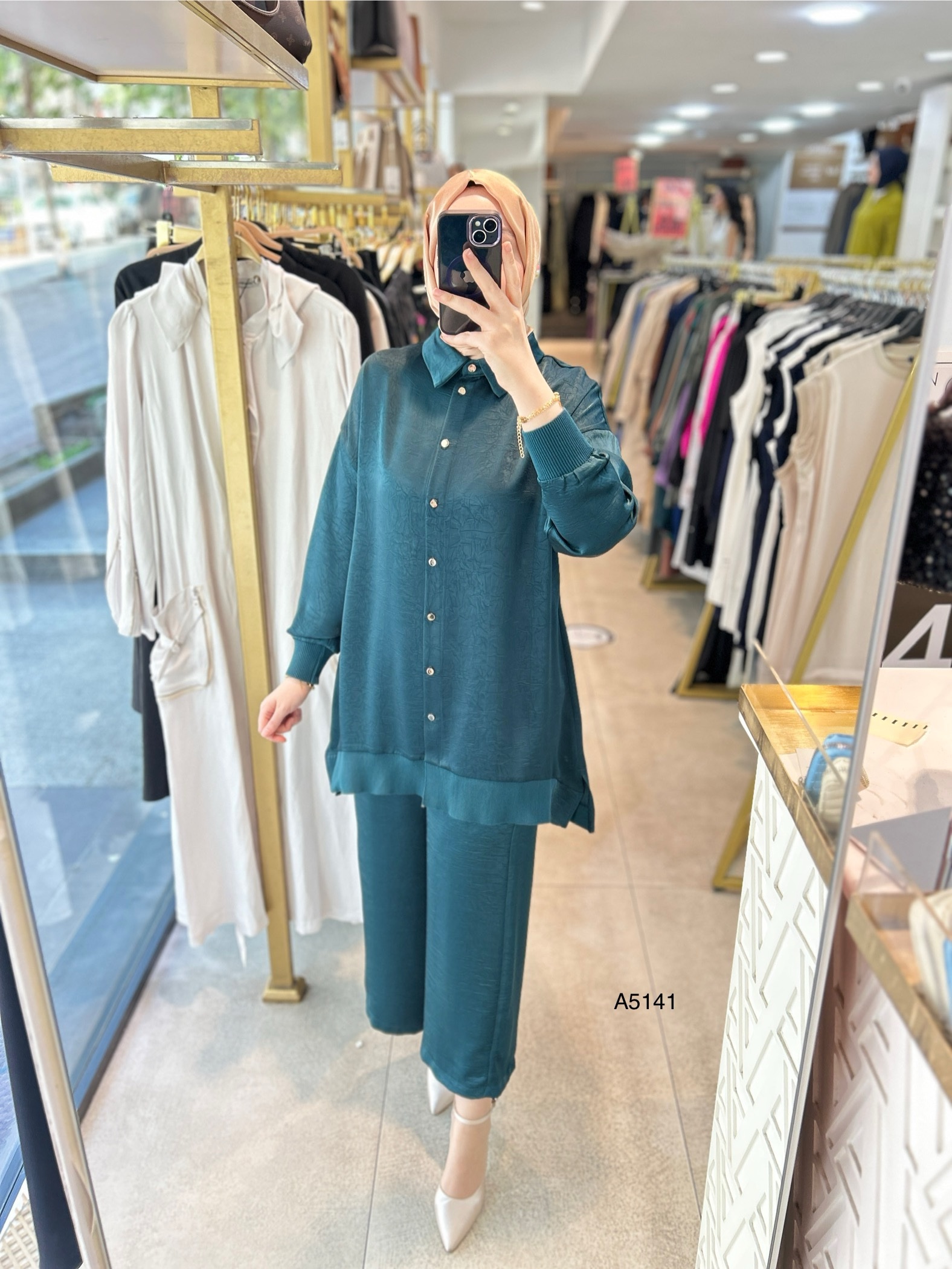 A5141 RİBANA DETAYLI PANTOLONLU TAKIM - Görsel 12