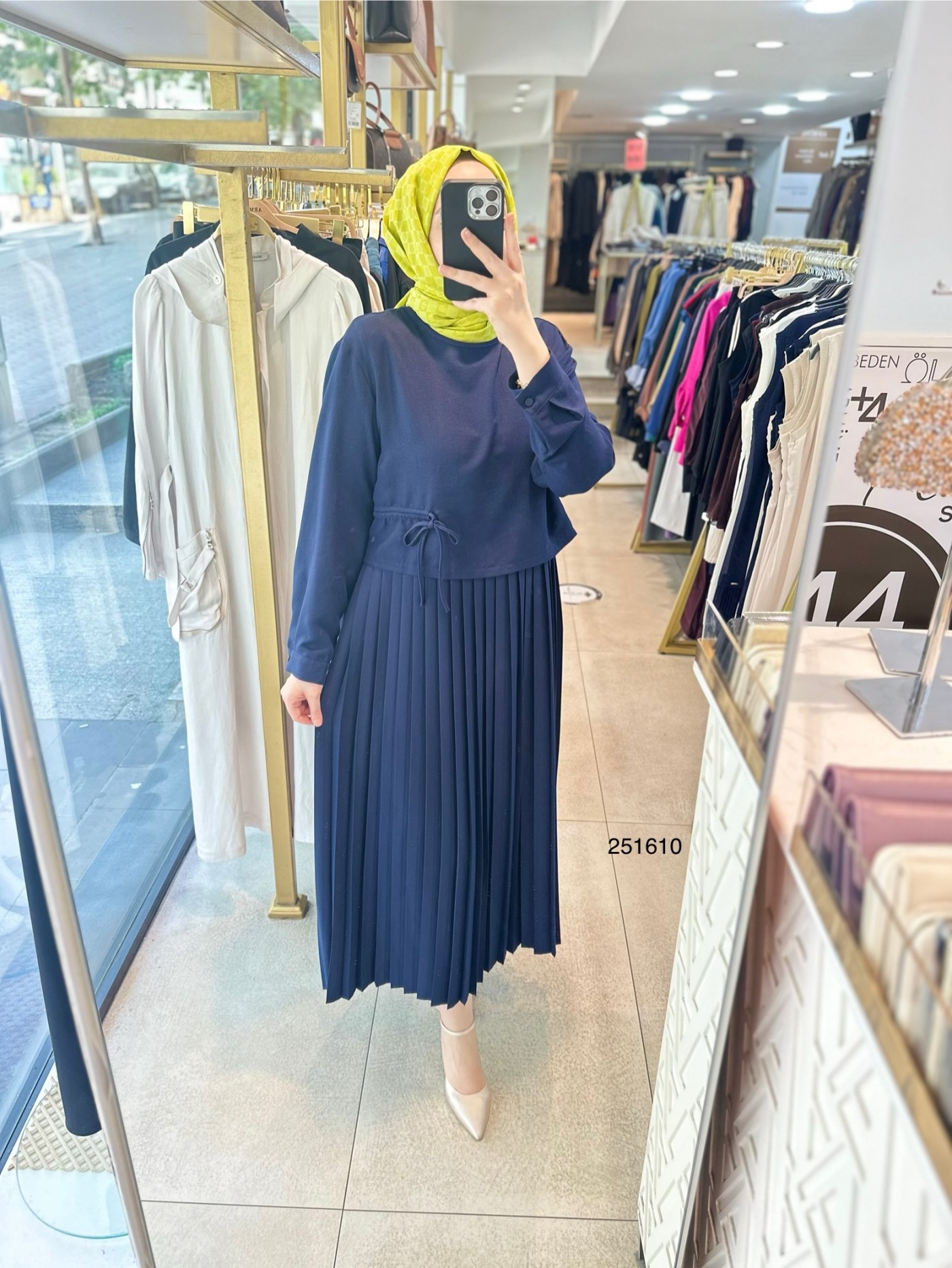 251610 İKİLİ PİLİSELİ ELBİSE