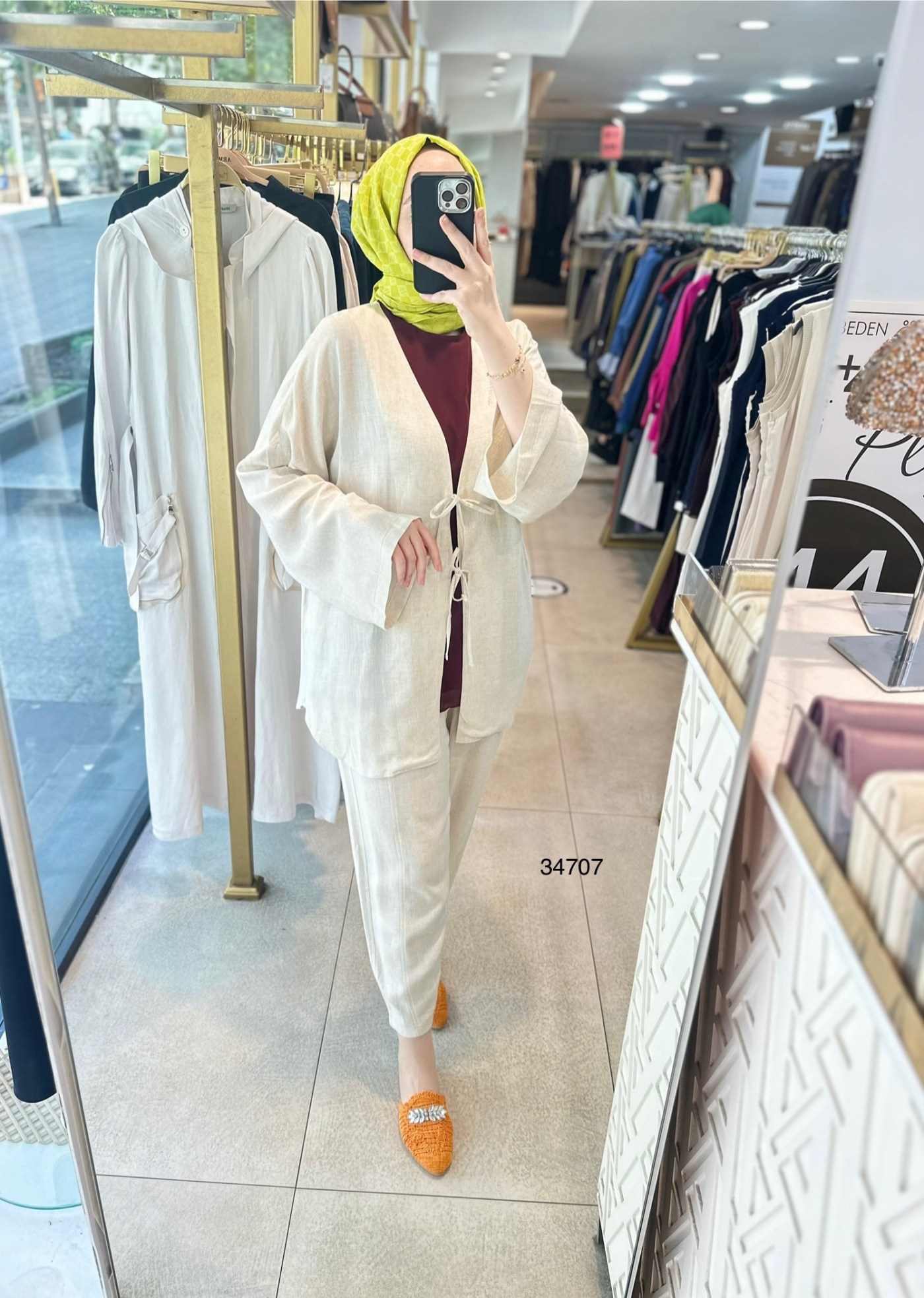 34707 KETEN KİMONO TAKIM