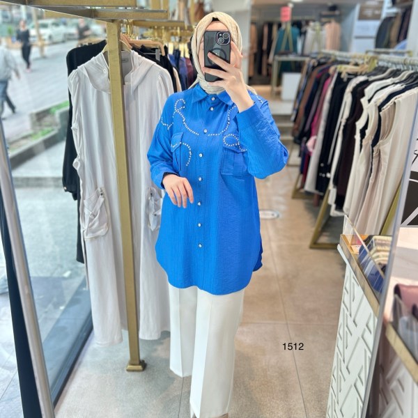 1512 TAŞ DETAYLI TUNİK - Görsel 23