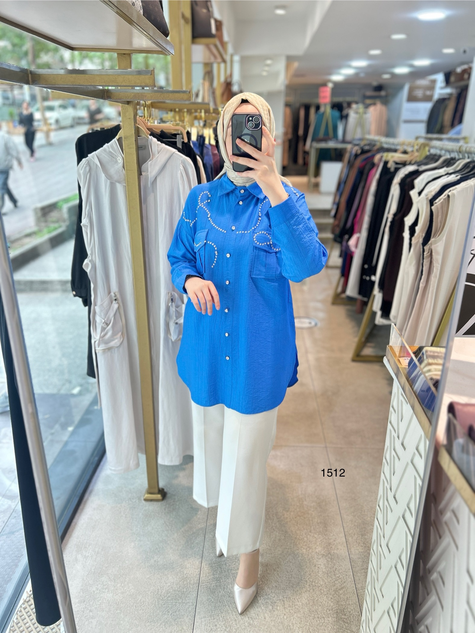 1512 TAŞ DETAYLI TUNİK - Görsel 23