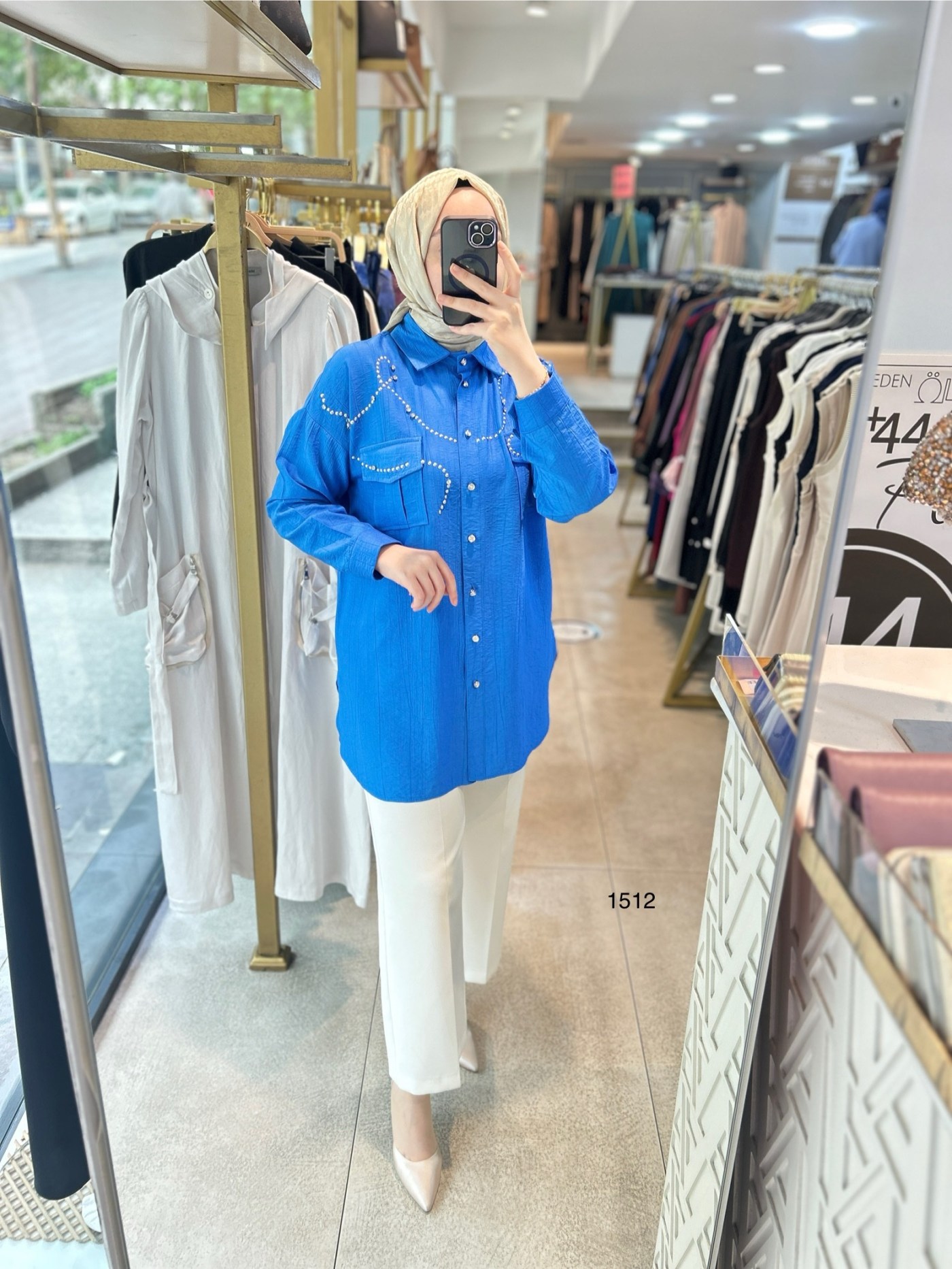 1512 TAŞ DETAYLI TUNİK