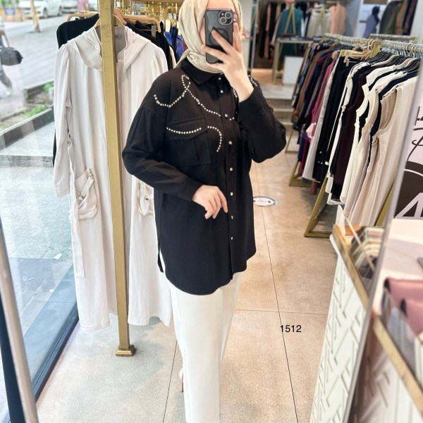 1512 TAŞ DETAYLI TUNİK - Görsel 10