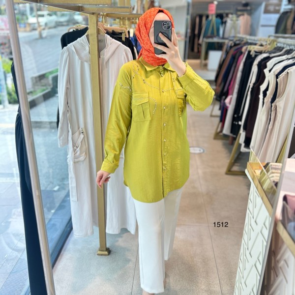 1512 TAŞ DETAYLI TUNİK - Görsel 22