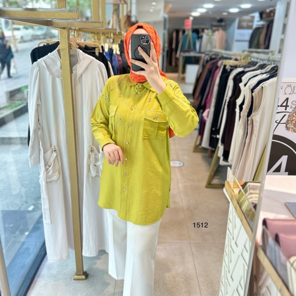 1512 TAŞ DETAYLI TUNİK - Görsel 6