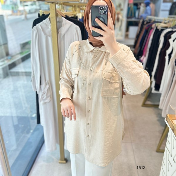 1512 TAŞ DETAYLI TUNİK - Görsel 3